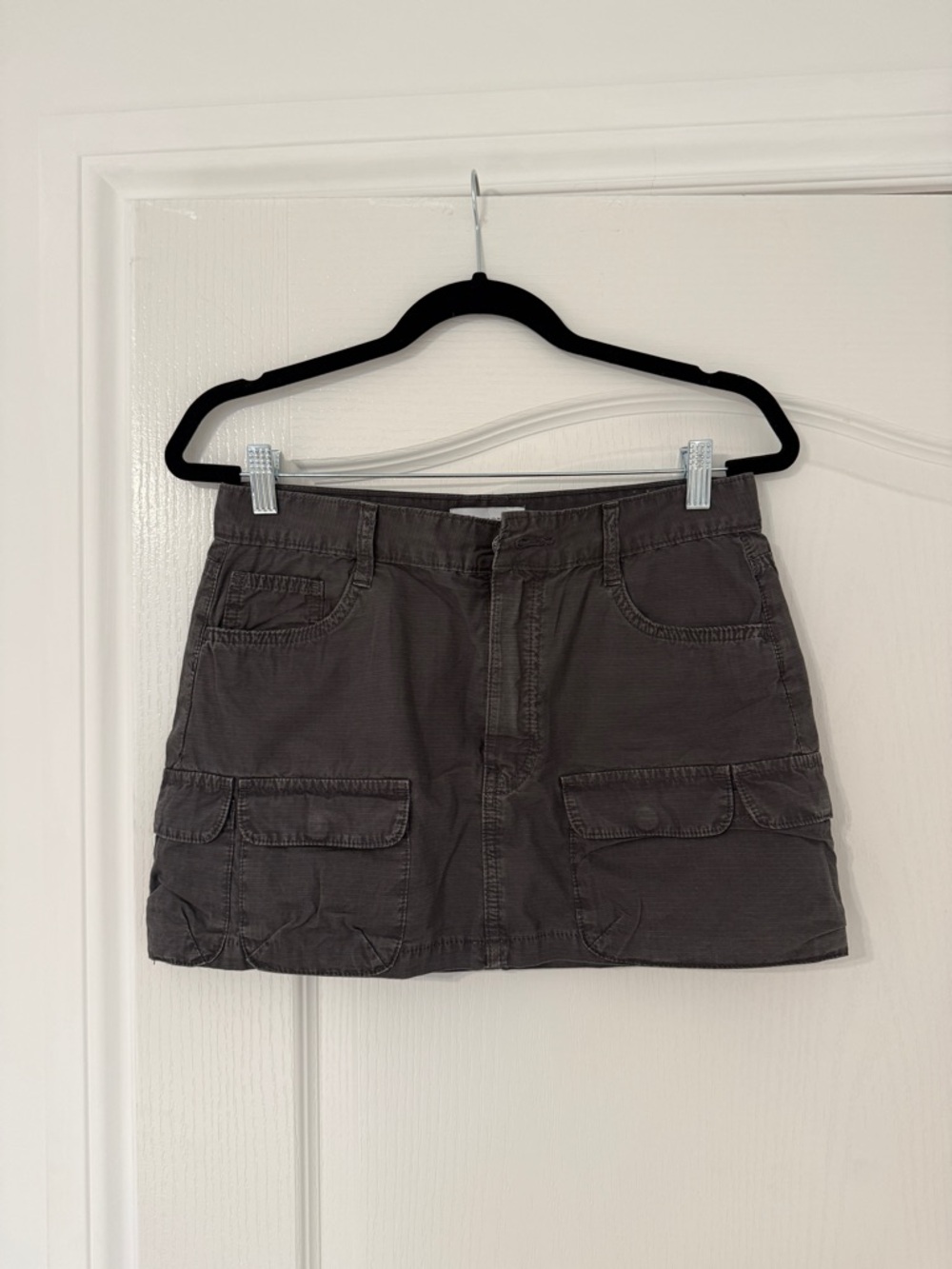 Zara Charcoal Grey Cargo Utility Mini Skirt